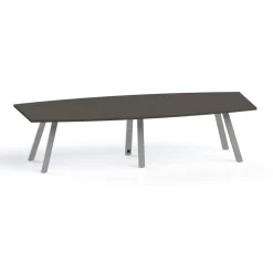 Plateaux Boat Shaped Conference Table with 3MM Edge - 120W x 48D