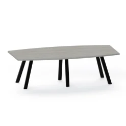 Plateaux Boat Shaped Conference Table with 3MM Edge - 96W x 48D