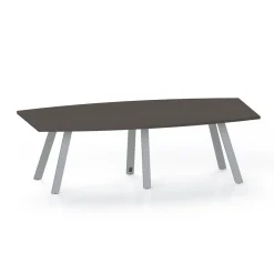 Plateaux Boat Shaped Conference Table with 3MM Edge - 96W x 48D