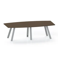 Plateaux Boat Shaped Conference Table with 3MM Edge - 96W x 48D