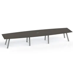 Plateaux Boat Shaped Powered Conference Table with 3MM Edge - 192W x 48D