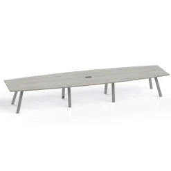 Plateaux Boat Shaped Powered Conference Table with 3MM Edge - 192W x 48D