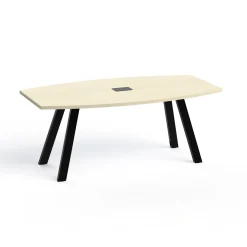 Plateaux Boat Shaped Powered Conference Table with 3MM Edge - 72W x 36D