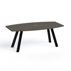 Plateaux Boat Shaped Powered Conference Table with 3MM Edge - 72W x 36D