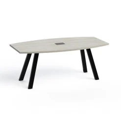 Plateaux Boat Shaped Powered Conference Table with 3MM Edge - 72W x 36D