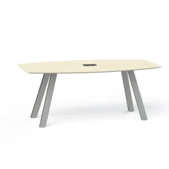 Plateaux Boat Shaped Powered Conference Table with Knife Edge - 72W x 36D