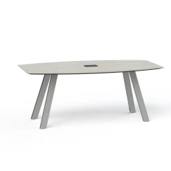 Plateaux Boat Shaped Powered Conference Table with Knife Edge - 72W x 36D