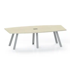 Plateaux Boat Shaped Powered Conference Table with 3MM Edge - 96W x 48 D