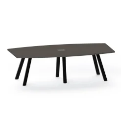 Plateaux Boat Shaped Powered Conference Table with 3MM Edge - 96W x 48 D