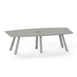 Plateaux Boat Shaped Powered Conference Table with 3MM Edge - 96W x 48 D