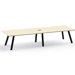 Plateaux Rectangular Powered Conference Table with 3MM Edge - 120W x 48D