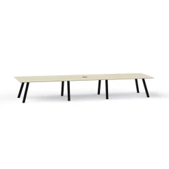 Plateaux Rectangular Powered Conference Table with Knife Edge - 192W x 48D