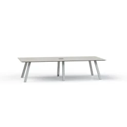 Plateaux Rectangular Powered Conference Table with Knife Edge - 120W x 48D
