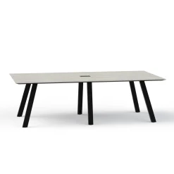 Plateaux Rectangular Powered Conference Table with Knife Edge - 96W x 48D