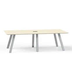 Plateaux Rectangular Powered Conference Table with Knife Edge - 96W x 48D