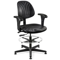 Polyurethane Stool with Arms and Footrest -19-"26.5"H