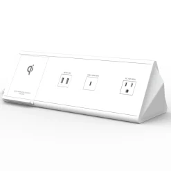 Power Source Table Top Power Station - 2 Standard, 4 USB-A, 2 USB-C, 2 Qi Wireless