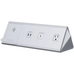 Power Source Table Top Power Station - 2 Standard, 4 USB-A, 2 USB-C, 2 Qi Wireless