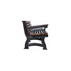 Recycled Plastic Outdoor Bench with Back and Arms - 48