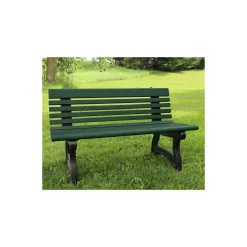 Recycled Plastic Outdoor Bench with Back - 48