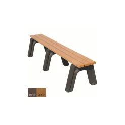 Recycled Plastic Outdoor Flat Economy Bench 6'