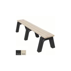 Recycled Plastic Outdoor Flat Economy Bench 6'