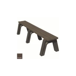 Recycled Plastic Outdoor Flat Economy Bench 6'