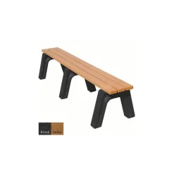 Recycled Plastic Outdoor Flat Economy Bench 6'