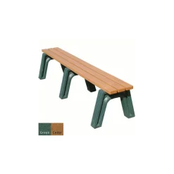 Recycled Plastic Outdoor Flat Economy Bench 6'