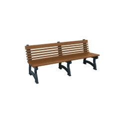 Recycled Plastic Outdoor Bench with Back - 72