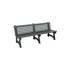 Recycled Plastic Outdoor Bench with Back - 72