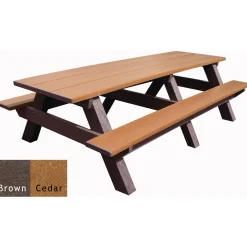 Recycled Plastic Standard Picnic Table 8'