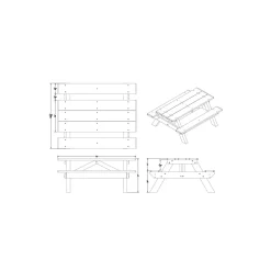 Recycled Plastic Standard Picnic Table 6'