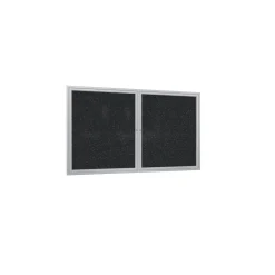 Recycled Rubber Enclosed Tack Boards 2 Door Enclosed Recycled Rubber Bulletin Board 4'W x 3'H