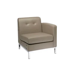 Right Facing Single Arm Faux Leather Chair for Sectional