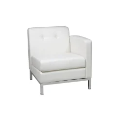 Right Facing Single Arm Faux Leather Chair for Sectional