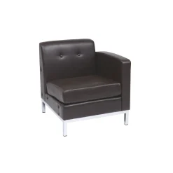Right Facing Single Arm Faux Leather Chair for Sectional