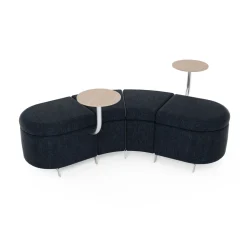 Ripple Modular Angled Bench with 2 Tables