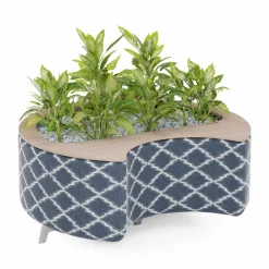 Ripple Modular Crescent Bench with Planter