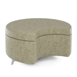 Ripple Modular Crescent Bench with Upholstered Top