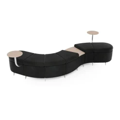 Ripple Modular Serpentine Bench with 3 Tables