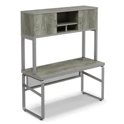 Rivet 59" Credenza Desk with Hutch – 59"Wx24"D