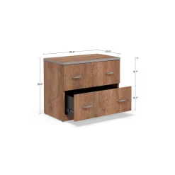 Rivet 2 Drawer Lateral File - 36