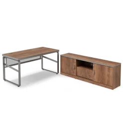 Rivet 59" Writing Desk with Low Return