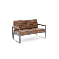 Rivet Faux Leather 2 Seat Loveseat
