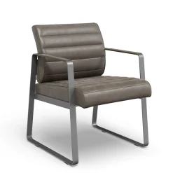 Rivet Faux Leather Guest Chair
