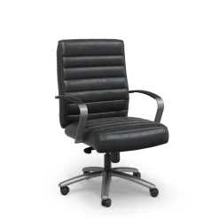 Rivet Faux Leather Mid-Back Office Chair