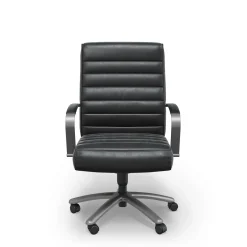 Rivet Faux Leather Mid-Back Office Chair