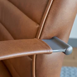 Rivet Faux Leather Mid-Back Office Chair