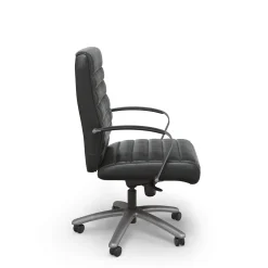 Rivet Faux Leather Mid-Back Office Chair
